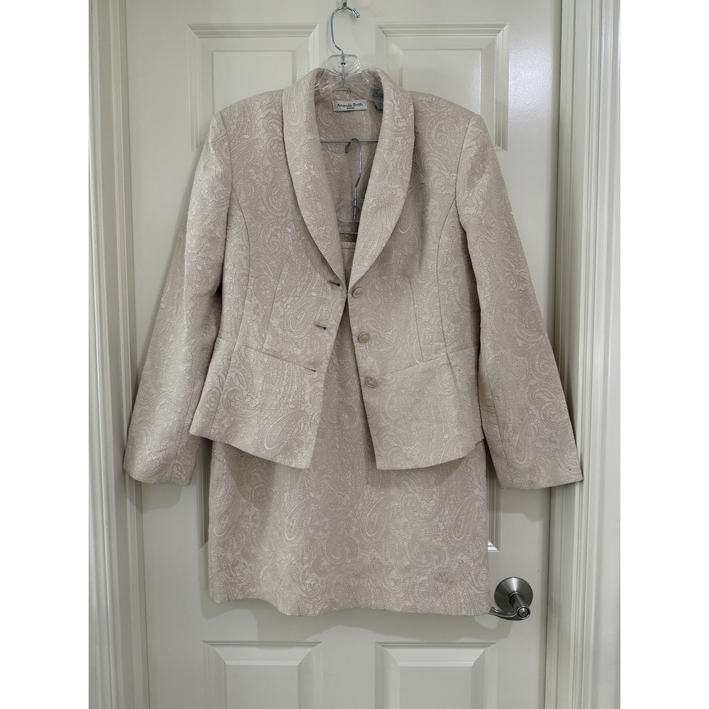amanda smith women 2- piece skirt suits size 14